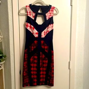 Sophisticated A- line Silhouette/ fitted, designer dress, professional/party